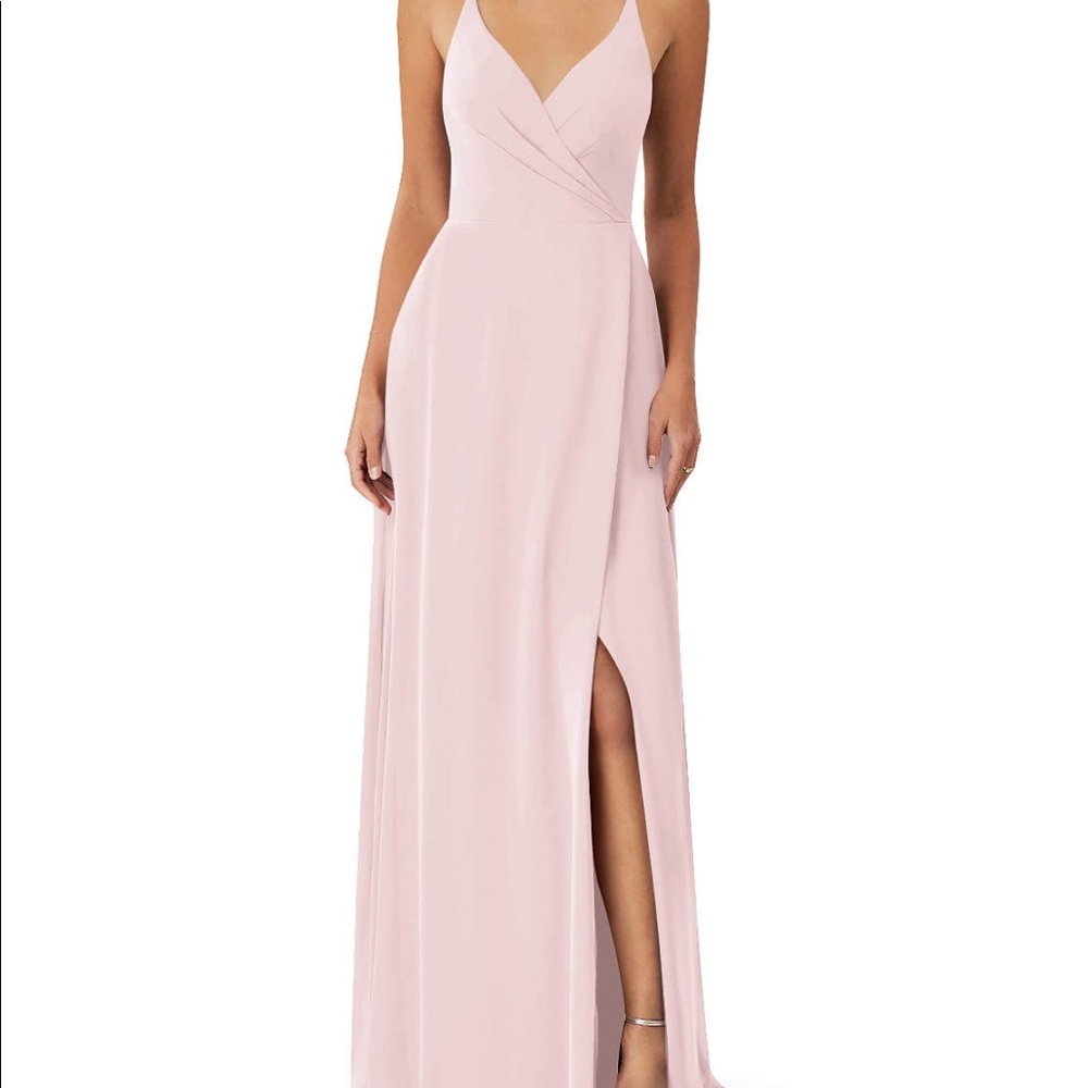 Size A4 Azazie Davis Dress Blushing Pink